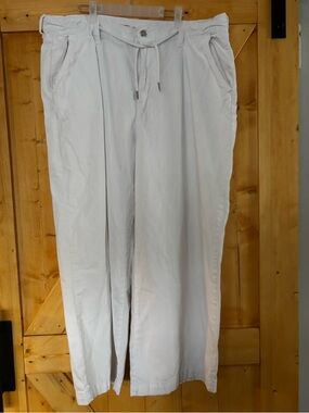 Old Navy High-Rise Drapey Drawcord Wide-Leg Pants White Size 18 Plus Size W 40”
